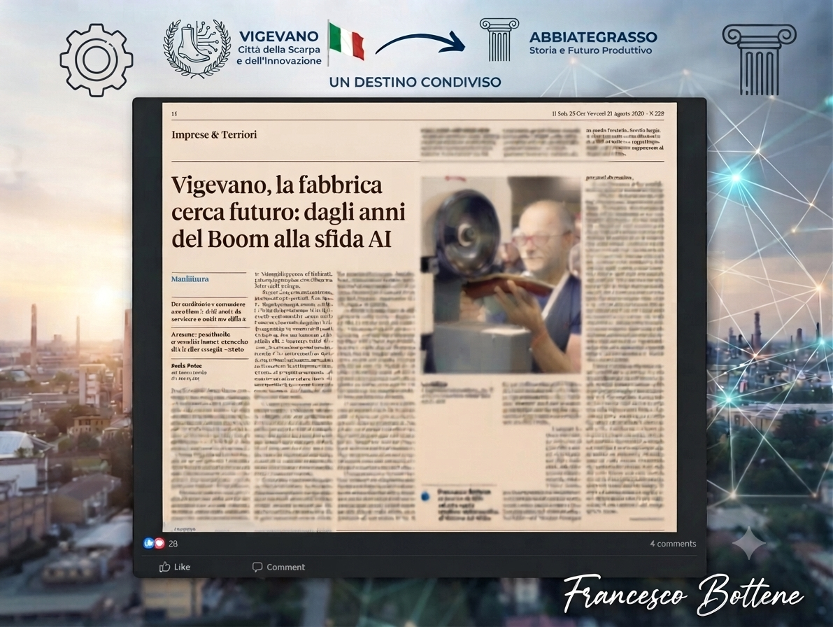 Ritaglio stampa: Dalla fabbrica del boom alla sfida dell'AI: cosa ci insegna Vigevano?